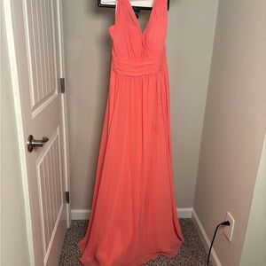 Elegant Coral Evening Gown